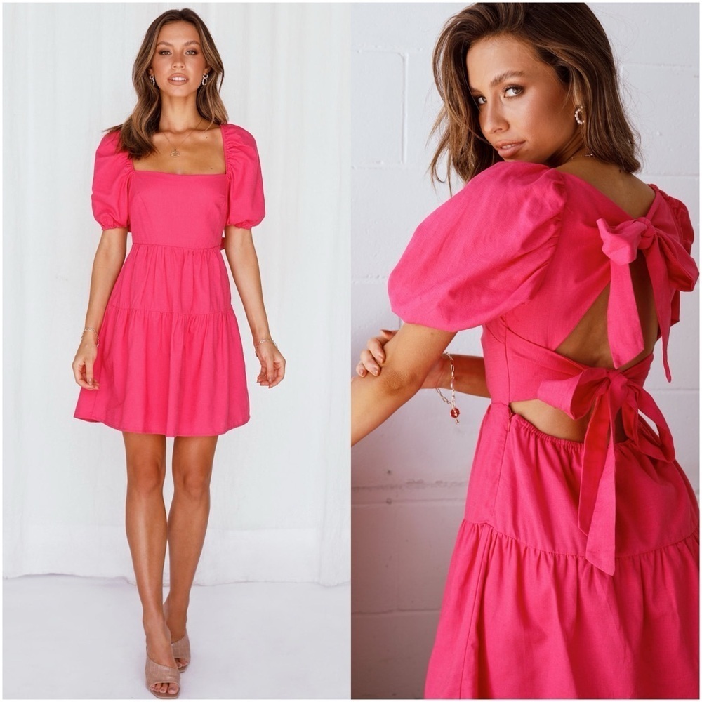 HELLO MOLLY Best Weekend Dress In Hot Pink